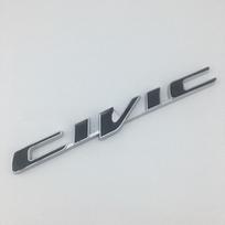 Metalinė Automobilio Lipdukas Emblema Ženklelis Lipdukai Dekoracija Honda CIVIC Logotipas Emblema Lipdukas Sparnas Bagažinė Ženklelis Išorė Auto Aksesuaras gray