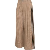 Adidas Originals Laisvos Sportinės Kelnės Moteriškos Lino Spalvos Crystal Brown/Aurora Brown/Žalia/Raudona Vidutinio Stiliaus LE8309 XS beige