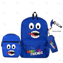 3 vnt./rinkinys Originalios Rainbow Friends kuprinės berniukams Grils Studentų mokyklinė krepšys Didelės talpos žaidimų kuprinės pečių krepšys pieštukų dėklas