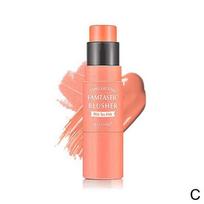 3 spalvų dvigalviai skaistalai su šepetėliu Veido skruostų skaistalai Creamy Rouge Sticks veido makiažo kosmetika brown
