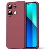 Prabangus skysto silikono dėklas RedMi Note 13 4g 5G Pro Plus + 13C RedMi13 Note13 Pro minkštas dėklas RedMi Note 13 4G tamsiai raudona spalva