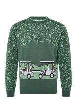 Original Penguin Golf - Golf Cart Jacquard Sweater - Sportinis megztinis - Žalia