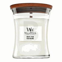 Woodwick white Teak scented candle 275g (92039E)