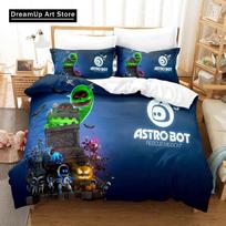 3D Spausdintas Anime Astro Bot Patalynės Komplektas Viengulis Twin Pilnas Queen King Dydžio Lovos Komplektas Suaugusiems Vaikams Miegamojo Antklodės Užvalkalų Rinkiniai Namų Tekstilė EU Single 90x200cm gray