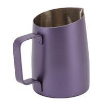 Milk Frother Cup Stainless Steel Incisive Mouth Profession Milk Frothing Pitcher Coffee Jug for Coffee Shop Purple 450ML L gray