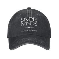 Simple Minds Alive And Kicking Unisex Baseball Caps  Distressed Denim Hats Cap Vintage Outdoor Running Golf  Gift Snapback Cap One Size gray