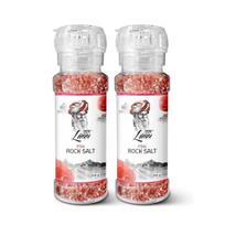 LUNN PINK ROCK SALT | 200 gms EACH | PACK OF 2 (GRINDERS) white