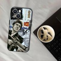 S-Scarface Tony Montana dėklas telefonui iPhone 16,15,14,13,12,11,Pro,XS,Max,XR,Plus,E,SE4,Mini Juodas minkštas dėklas iPhone15