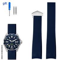 TagHeuer Tag Heuer Nardymo Laikrodžiui Juoda Mėlyna Water Ghost Way101/201 Silikoninė Guminė Laikrodžio Apyrankė Priedai 22mm Laikrodžio Dirželiai 22mm gray