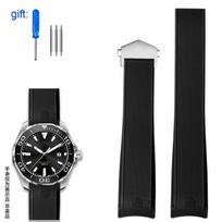 TagHeuer Tag Heuer Nardymo Laikrodžiui Juoda Mėlyna Water Ghost Way101/201 Silikoninė Guminė Laikrodžio Apyrankė Priedai 22mm Laikrodžio Dirželiai 22mm gray