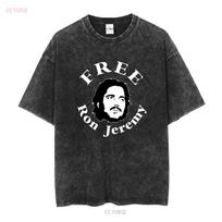 Nemokamas Ron Jeremy Juokingas Marškinėliai tee PornStar XXX vintage Išplautas Kvėpuojantis Stilingas Streetwear Viršus Kasdieniam Dėvėjimui Patogus 3XL black
