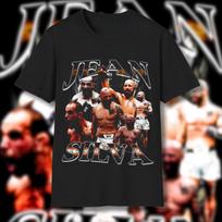 2026 Summer UFC Jean Silva Fighting Graphic Tshirt Women Sports Cotton Short Sleeve Loose Leisure Fitness Shirt Unisex 4XL gray