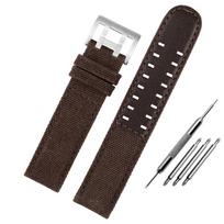 Hamilton Khaki Field Laikrodžiui h760250/h77616533/h70605963 H68201993 Laikrodžio Dirželis Tikra Oda Nailonas Vyriškas Laikrodžio Juosta 20mm 22mm 22mm black