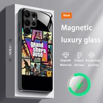 G-GTA6 R Žvaigždžių Žaidimas Karštas Telefono dėklas Samsung S25 S24 S23 S22 S21 S20 Plus Ultra Note20 Stiklinis Magnetinis Dėklas Samsung Note20Ultra
