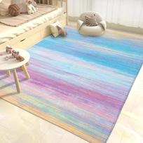 Vaivorykštės kilimas Super minkštas Spalvotas dryžuotas Vaikų kilimai Miegamojo grindų kilimėlis Namų dekoras Svetainės sofos kilimai Tapis 50x80cm white
