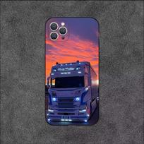 S-SCANIA Sunkvežimiai SA-AB Telefono dėklas iPhone 16,15,14,13,12,11,Plus,Pro Max,XS,X,XR,SE,Mini,8,7 Dėkliukas iš minkšto silikono Juodas iPhone16promax black