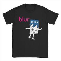 Vintažinis Blur Anglų Alternatyvaus Roko Grupės Minimalus Logotipas Grafinis Marškinėlis Gatvės Stiliaus Medvilninis Viršus Marškinėliai L white