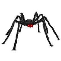 Giant LED Eyes Glowing Spider Realistic Prank Toys Halloween Glowing Spider Haunted House Scary Halloween Decoration black