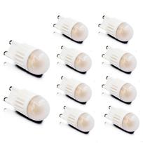 10 vnt. G9 LED lemputės 220V 3,5W SMD keraminės šviestuvams Energiją taupančios ilgaamžės pakeičia 25W halogenines lemputes namams 10PCS WARM WHITE