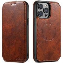 Magnetinis Įkrovimas Karvės Odos Dėklas iPhone 16 Pro Max 15 14 Plus 13 Pro 12 Stovas Laikiklis Kortelių Piniginė Vintažinis Atverčiamas Dangtelis For iPhone 15plus chaki