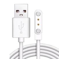 Universalus 2 kontaktų 4 mm 7,62 mm 4 kontaktų stipriai magnetinis įkrovimo laidas USB įkrovimo laidas Juodas Baltas Išmaniesiems laikrodžiams white