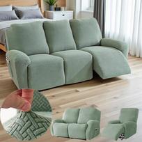 1/2/3 vietų recliner sofos užvalkalai svetainei Neslystantis fotelio užvalkalas Tampri spandekso recliner užvalkalas Baldų apsauga 2 Seater(6pcs) šviesiai žalios spalvos