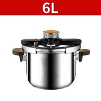 Oranžinis virtuvės greitpuodis 4L/6L/8L nerūdijančio plieno sprogimui atsparus greito virimo slėginis puodas suderinamas su dujomis ir indukcija black