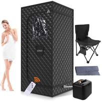 Sulankstoma nešiojama pilno kūno garų pirties dėžė namų naudojimui EU Standard 220V black
