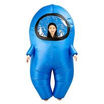 Animacinis pripučiamas astronautų kostiumas vaikams: Tėvų ir vaikų kosmonauto kostiumo rekvizitas Adult 150-190cm blue