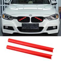2 vnt. Priekinių grotelių apdailos juostelės Dangtelio rėmelio lipdukai BMW F10 E60 F30 F32 F20 F22 F06 F02 F25 F26 G20 1 2 3 4 5 6 7 serijoms raudona