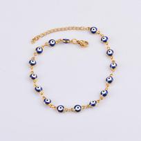 Nerūdijančio plieno apyrankės Mėlyna Raudona Piktos akies emalio karoliukų apyrankė Moterims Laiminga turkiška akis Papuošalai Dovanos 40cm choker mėlyna