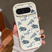 Soft Silicone Phone Case For Google Pixel 8 7 Pro 8A 7A 9 Pro XL Seashell Starfish Pattern Shockproof Cover For Pixel 9 8 7 Pro Google Pixel 7 blue
