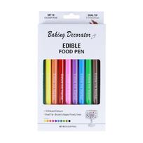 1 Set Edible Pigment Pen Food Color Brush Drawing Biscuits Cake Decorating Tool DIY Cake Painting Baking Accessories white
