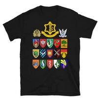 Izraelio gynybos pajėgos IDF Izraelio kariuomenė Karinės oro pajėgos Karinės jūrų pajėgos Tzahal daliniai Marškinėliai 100% medvilnė Apvalus kaklas Trumpomis rankovėmis Laisvalaikio Unisex marškinėliai XL brown