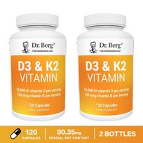Vitaminas D3 kartu su K2 maistiniai kapsulės, subalansuotas multivitaminų papildas, tinkamas tiek vyrams, tiek moterims. 120*2 beige