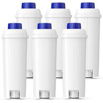 DLSC002 Water Filter Replacement Compatible With Delonghi Coffee Machine Filter Activated Carbon Softener ESAM, ETAM, Bco410/420, Ec680/800, 2 Pack 4 white