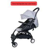 Yoya kūdikio vežimėlis Reguliuojama atraminė rankena, apsauginis turėklas ir buferis black