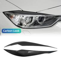 2Pcs F30 Headlight Cover Eyelid Gloss Black Eyebrow For BMW F30 2012 to 2018 ABS Plastic Headlight Eyebrow gray