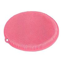 Foot Scrubber Mat with Anti-Slip Suction Cups, Ultra Soft Silicone Bristles Bath Brush, Wall Mounted Bath Foot Cleaner for Deep Cleaning And Massage rožinė
