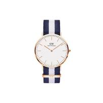 Daniel Wellington Watch quartz movement nylon strap white dial men's watch student campus watch DW00100002 balta