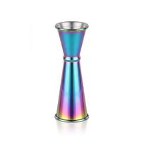 New 30/60ml Cocktail Wine Shaker Measure Cup Stainless Steel Double Shot Drink Spirit Measure Jigger Kitchen Supplies Tools Bar gray