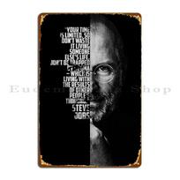 Black And White Steve Jobs Quote Poster Metal Plaque Poster Home Living Room Bar Custom Wall Tin Sign Poster 20x30cm（7.8x11.8inch） gray