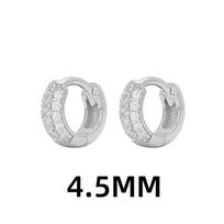 Zirconia Multi-Size Stackable Hoop Ear Cuffs - Trendy & Unique Cartilage Earrings in Niche Fashion Style Copper (Platinum Color) white