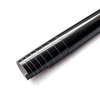 6D Carbon Fiber Vinyl Foil Film Car Wrap Roll Decal Wrapping Sheet Console Computer Laptop Skin Protective Stickers Accessories 10cmX152cm black