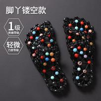 Massage Slippers Women Health Foot Therapy Anti-slip Summer Sandals Bathroom Quick-drying Footwear Couples Home Health Sandalias 41-42 juoda