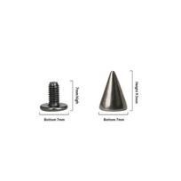 Silver Cone Spike Metal Rivets for Punk DIY Leathercraft Studs for Bags Shoes Clothes Decoration juoda
