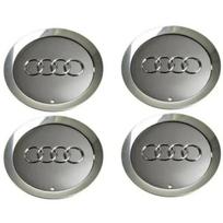 Skirta Audi A2 4 vnt. Automobilio ratlankio centriniai dangteliai Ženklelis Ratlankio dangtelis 8N0601165A 4B0601165A Priedai Skirta Audi A3 A4 A5 S6 S8 TT A8 Quattro Emblema gray