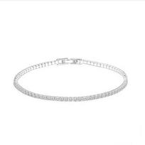 Tvirtas 18K 14K auksas Moissanite teniso apyrankė moterims D VVS1 apvalus 925 svarų sterlingų sidabro prabangi apyrankė sužadėtuvėms 3MM white