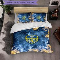 Leeds United Futbolo 3 dalių patalynės komplektas Minkštas antklodės užvalkalų komplektas su užvalkaliukais Spausdintas miegamojo dekoravimo komplektas namams 135cm*200cm