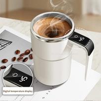 Mini Elektrinis Kavos Savaime Maišantis Puodelis Vandeniui Atsparus Maistui Saugus Kavos Puodelis USB Įkraunamas Automatinis Magnetinis Puodelis Arbatai 380ML 301-400ml gray